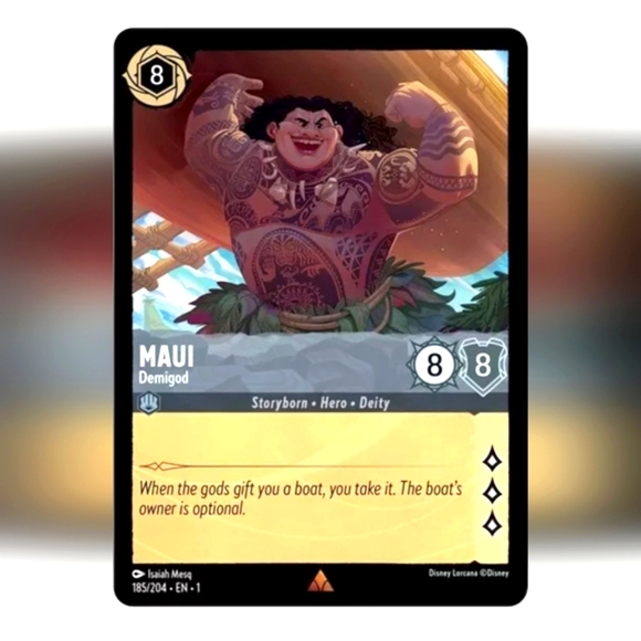 Maui Demigod 🔥 Disney Lorcana Trading Card TCG 💎 FOIL - Picture 1 of 2